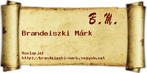 Brandeiszki Márk névjegykártya