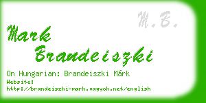 mark brandeiszki business card